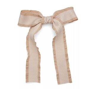 New Ella Shea Printed Fabric Hair Bow With Barrette Clip